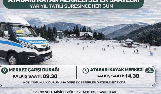 Atabarı Kayak Merkezi’ne Ulaşım Kolaylaştı